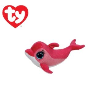 (Like New) Ty Beanie Boo Pink Dolphin Surf